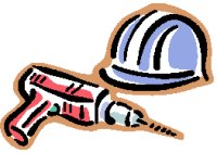 Drill with hard hat